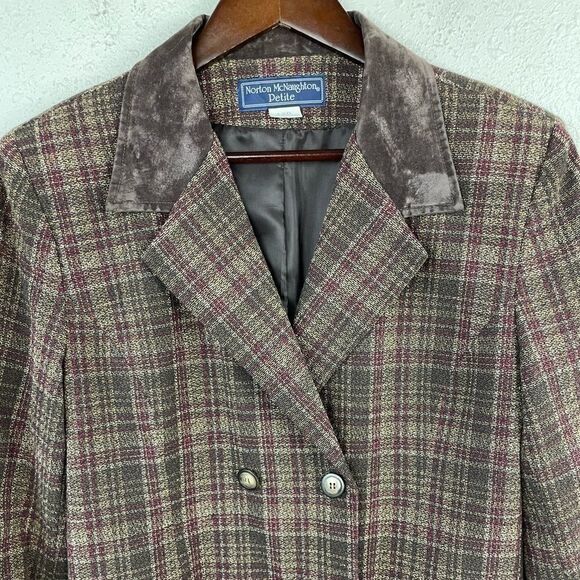 Norton McNaughton Petite Tweed Blazer Jacker Size 12P EUC - Picture 2 of 6